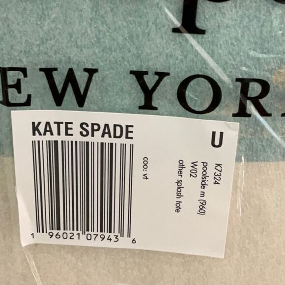 KATE SPADE NWT POOL FLOAT LARGE LEATHER OPEN TOP  TOTE BAG BEACH SUMMER - Picture 9 of 12